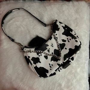 Cow-print Leather purse